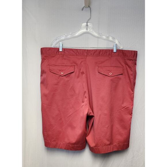 CREMIEUX SOHO Men's Flat Front Cotton Blend Chino Shorts Size 46 Color Pink - Picture 4 of 6